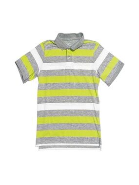 BASIC EDITIONS Boy's Striped Short Sleeve Polo Large 10/12